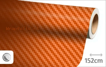 Oranje 3D carbon folie